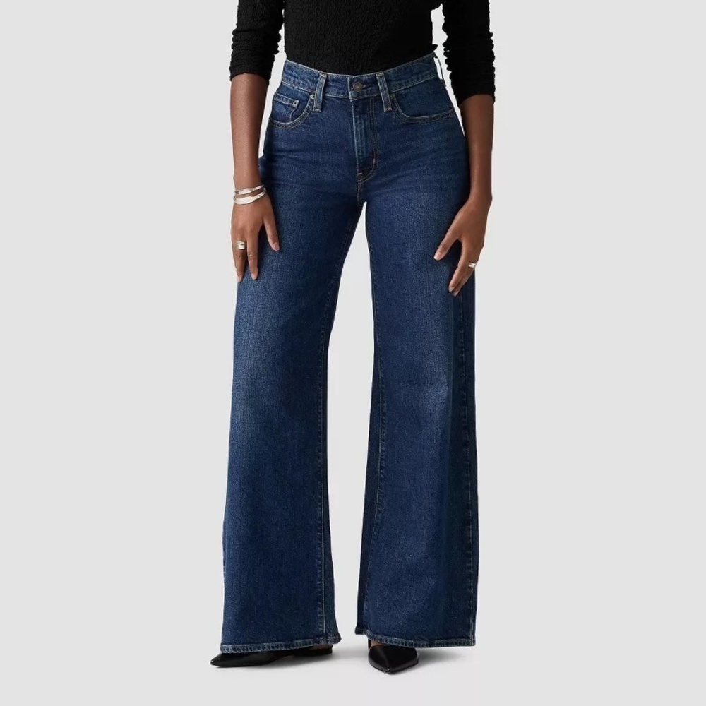 NWT Levi's 728 High Rise Wide Leg Jeans Woodstock Size 27